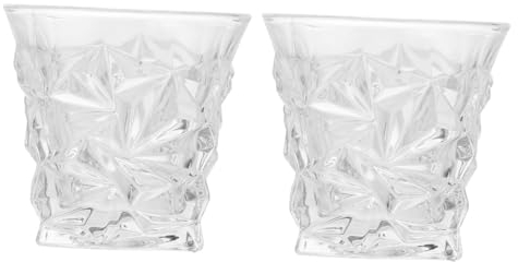 Alipis 2 Pz Bicchiere di Whisky Tazza per Bere a casa Bicchieri di Whisky tazzine Caffe Tazze Caffe Tazze Te Bicchieri di Vino Bicchieri da Whisky Coppa da Dessert in Vetro Tazza di