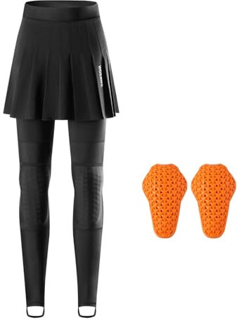 Lixada Pantalones de Motocross para Mujer, de Alta Transparencia, Reflectantes, CE2, Equipo de protección, Malla Transpirable, Ajuste Ajustado para Andar en Motocicleta, Pantalones de Motocross