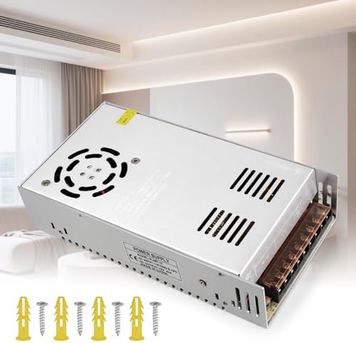 KSIBNW Fuente de Alimentacion 12V 40A 480W Transformador 220V Adaptador de corriente AC 110V/220V a DC 12V 40A 480W Bajo Voltaje Conmutada Driver Regulada Universal Transformador para Tira de LED