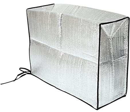 Ciieeo Pare-soleil Pour Climatiseur Extérieur Film Aluminium Argenté 80 X 55 X 30 Cm Robuste Et Pratique