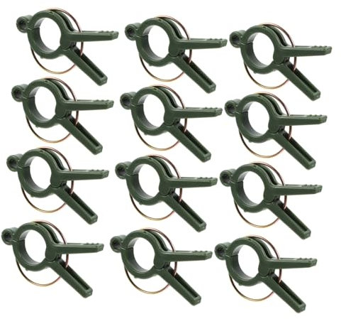 ibasenice Pince de Support pour Plantes Grimpantes Vertes en PP, Lot de 12