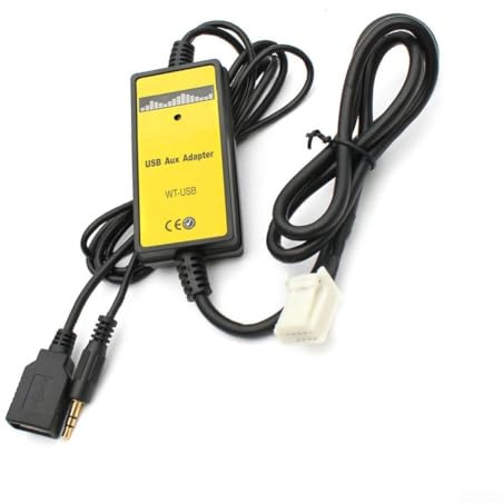 wenyouya Adaptador de interfaz USB de audio para for toyota para Corolla y for camry con entrada auxiliar de 3 5 mm