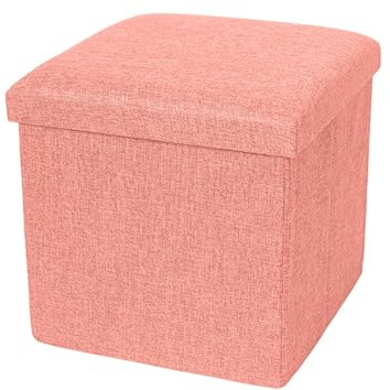 Banco de almacenamiento plegable de tela con tapa, multifuncional, baúl grande para zapatos, práctica caja de almacenamiento para mantas de 38 cm, solución elegante y ahorra espacio