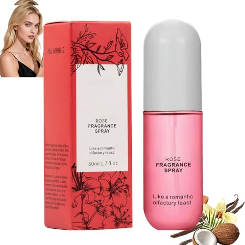 Spray profumato al cocco e vaniglia, spray corpo e profumo per capelli alla vaniglia e rosa, profumo leggero, leggero e di lunga durata per la cura dei capelli e della pelle. (Ro 1PCS)