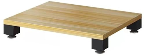 HOLGVE Gabinete de Audio HiFi 1, 2, 3, 4, Rack Audio Video, Gabinete for Componentes Estéreo Abierto, Estante Centro de Entretenimiento Piso, Soportes for TV(Natural,1 Tier 10CM/3.9in)