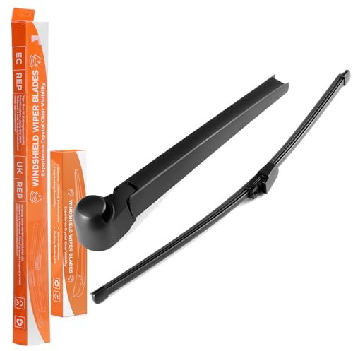 ISINEVER Hinterer Scheibenwischerarm Ersatz für VW T5 Transporter Bus Multivan V 2003-2019, Heckscheibenwischer & Heckwischerarm, Auto Heckwischerblatt Blatt Set (2er Set: 340mm/310mm)