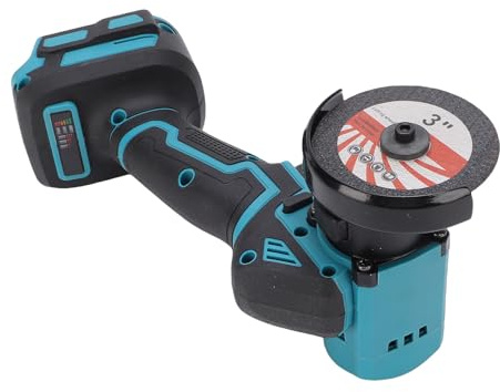 Yanmis Cordless Circular Saw, 19000 RPM Mini Saw with 3 Inch Sawblades and Detachable Dust Cover, for Wood Metal Stone Plastic Cutting
