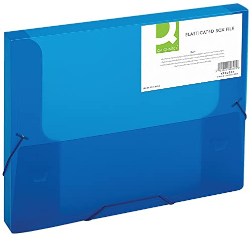 Q-Connect KF02307 Heftmappen und Sammelmappen Heftbox A4 transluzent blau