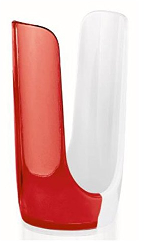 Portabicchieri vintage trasparente rosso