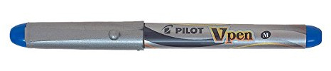 Pilot VPen Füllfederhalter, Schwarz Packung mit 12 Blau