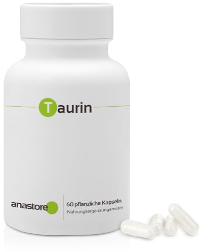 Taurina * 500 mg / 60 capsule * Adatto a vegani e vegetariani * Purezza garantita superiore al 99%