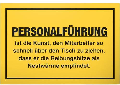 DankeDir! Personalführung - Kunst Mitarbeiter Türschild Büro Lustige Geschenkidee Büro - Scherzartikel Spaßartikel Lustiges Geschenk Chef Kollegen Geburtstagsgeschenk Humor Büro Deko