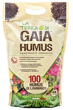 La Terra di Gaia Humus di Lombrico - Fertilizzante Biologico Premium - Sacchetto da 4 l / 2,2 kg