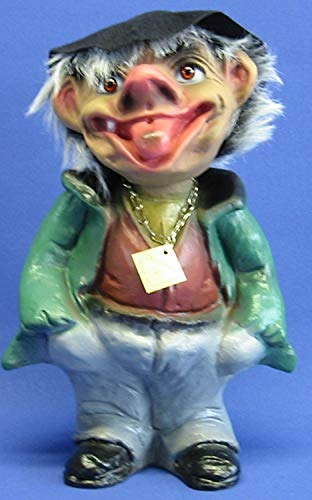 RAKSO Souvenir Wackel Figur Tramp groß Wackelfigur Deko Sammlerfigur Original mit beweglichem Kopf H 26 cm