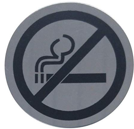 Land-Haus-Shop Rauchverbot Türschild, Edelstahl, 10 Stück | Rauchen verboten, Nichtraucher, Do not Smoke