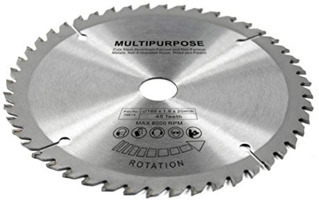 Concord Blades - BE-TOOL TCT Non-Ferrous Metal-Cutting Circular Saw Blade, 10-inch, 48T,165mm x 20mm,Suitable for Cutting Steel, Aluminum, Iron and Non-Ferrous Metals, Wood and Plastics