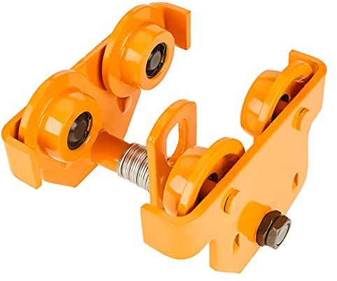 1 Tonne Heavy Duty Manual Beam Crane Trolley Trolley Cart Stainless Steel for Hand Lever Hoist Industrial Warehouse Garage