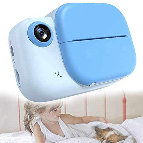 NEWFEIBIN Rechargeable HD Imprimante Thermique Appareil Photo À Impression Instantanée avec Carte Mémoire 16G Appareil Photo Instantané Numérique pour Enfants pour Garçons Et Filles,Bleu