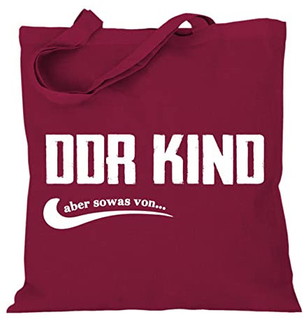 Stoffbeutel Jutebeutel Lange Henkel mit Spruch DDR Kind Aber sowas von