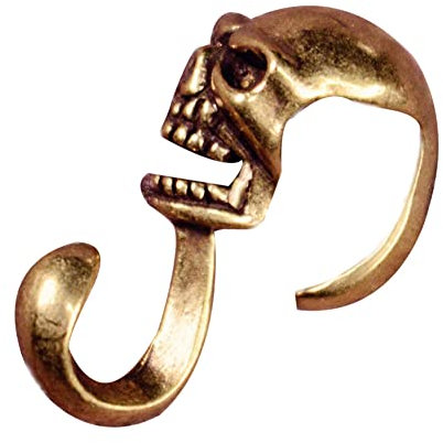 Lmylzfc 1 Set of 4 Pieces Skull Hooks Brass Hooks Hooks for Hanging Hooks for Nanging Heavy Duty S Hooks for Hanging Closet Hooks