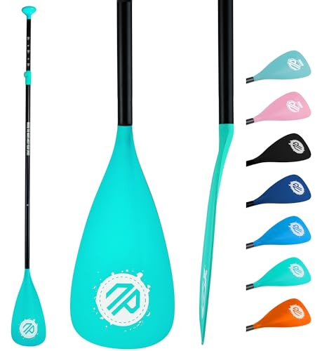 niphean 3-Piece Sup Paddle, Adjustable Paddle Board Paddles, Lightweight Kayak Paddle, Detachable Stand Up Paddle Board Accessories Oars with Aluminum Alloy Shaft and Fiberglass Blade