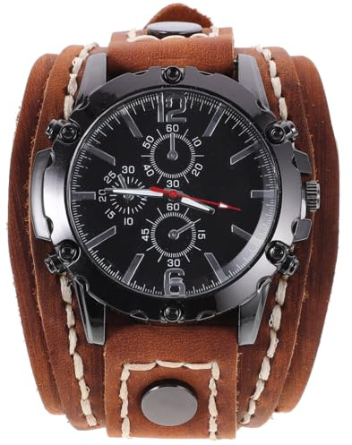 Gatuida Watch Chain Casual Wristwatch Adjustable for Men Cowhide Strap Men Retro Wrist Belt Wrist Male Leisure Male Belt