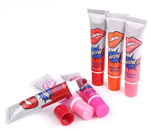 Advanced Color Peeling Lip Gloss, Durable Portable Waterproof Peeling Lipstick for Daily Use (SEXY RED)