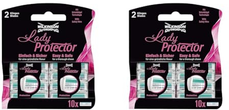 Wilkinson Sword Lady Protector Rasierklingen für Damen Rasierer, 10 St (Packung mit 2)