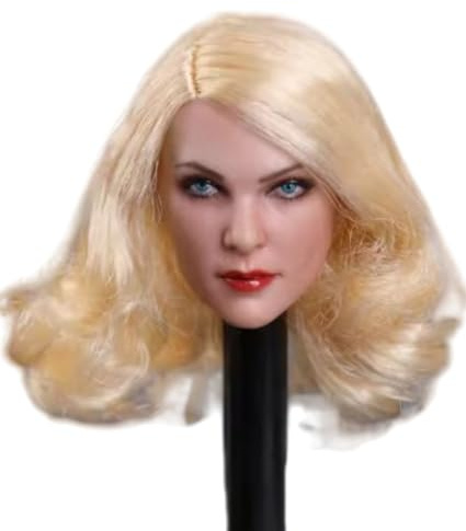 HiPlay 1:6 Scale Female Head Sculpt, Euro-American Cool Girl Female Head Sculpture for 12-inch Action Figures GC019F