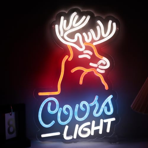 Neonschilder mit Hirschkopf für Wanddekoration