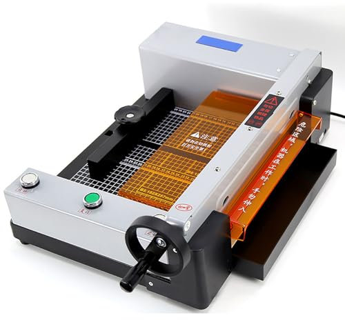 RoyceBee Elektrischer Papierschneider, 13/330,2 mm Schnittbreite, 1,57/40 mm Schnittstärke, Desktop-Papierschneidemaschine mit Tastensteuerung, Elektrischer Papierschneider für Büro, Schule