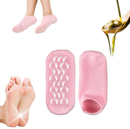 Fonyiunce Calzini Idratanti, Calzini in Silicone per Pedicure, Calzini Idratanti per Piedi, Calzini In Gel Idratante Morbidi Idratanti, per Piedi Secchi e Screpolati,Maschera Piedi Esfoliante