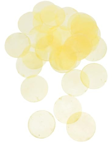 Alipis 30 Piezas Discos Redondos de Concha Natural con Doble Agujero Colgantes para Cortinas y Decoración de Bodas Artesanía para Móviles de Viento y Separadores de Color Limón