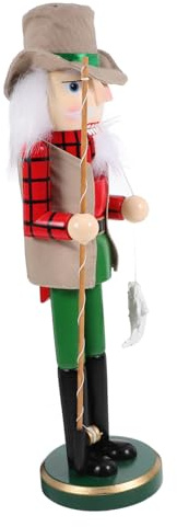 UTHCLO Adornos De Cascanueces De Madera para Navidad Decoraciones Navideñas Figuras De Cascanueces Pequeños para Centro De Mesa De Invierno