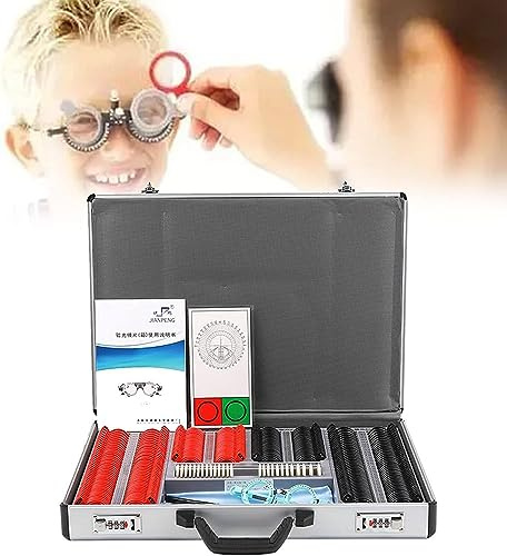 Ensemble de lentilles d'essai optiques – Outil d'examen oculaire de précision avec étui durable pour une utilisation professionnelle