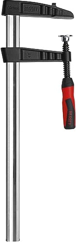 BESSEY Temperguss-Schraubknecht TGK100-2K | 1000 mm Spannweite | Verstärkter Temperguss sorgt für präzises Spannen großer Werkstücke, der 2K-Griff erhöht den Bedienkomfort