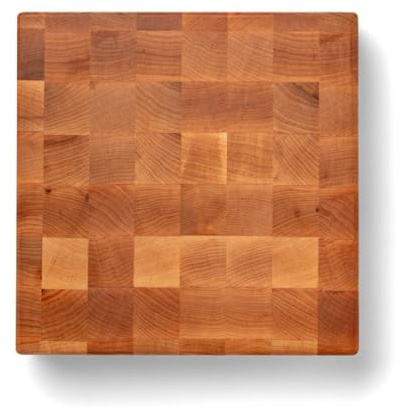 Boos Block Hackbrett Holz - 30,5 x 30,5 x 7,5 cm - Schneidebrett Stirnholz | Extra Dick - Nordamerikanisches Ahorn-Hartholz - Hirnholz Schneidebrett - Hackblock Holz - Schneidbrett Antibakteriell Groß