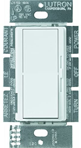 Lutron Diva Electronic Low Voltage Dimmer | 300-Watt, Single-Pole or 3-Way | DVELV-303P-WH, White