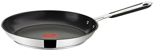 Tefal E85722 Jamie Oliver Edelstahl Pfanne, Antihaftbeschichtet, Induktionsgeeignet, 24 cm