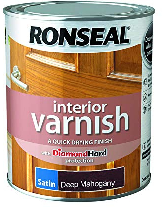 Ronseal Interior Varnish Deep Mahogany Satin 750ml