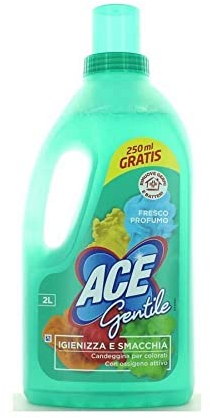 ACE Gentle – Fleckenentferner für farbige und empfindliche Stoffe, OXY-Color-Formel – 2 Liter Flasche