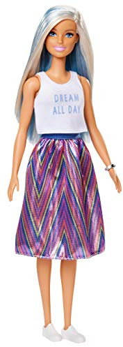 Barbie Fashionistas Puppe im metallischen Grafikstil Rock