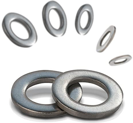 PROTECH 10 Stück Unterlegscheiben M12 Edelstahl rostfreier A2 V2A Innendurchmesser 13mm Außendurchmesser 24mm Beilagscheiben Scheiben DIN 125A U-Scheiben