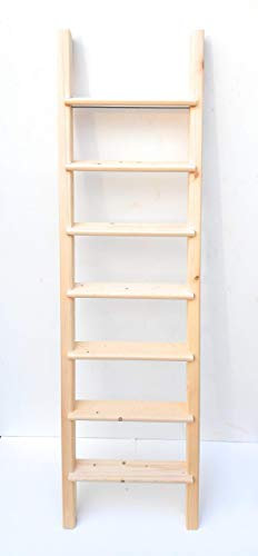 Scala scaletta per soppalco,letto a castello in legno naturale (Altezza cm 150)
