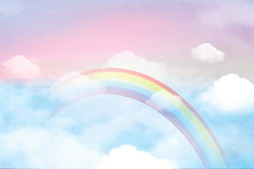 Muralo Vlies Fototapete 360 x 240 Märchen Regenbogen Himmel Tapete Kinder Spaß Spielen Fantasie Kinderzimmer Kinderstube Wandbilder XXL Wand Br. 360 cm x Hö. 240 cm