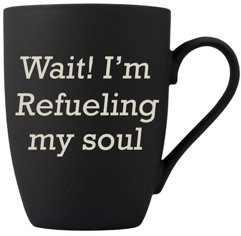 Personalised Mug with Custom Text -Coffee Mug for Men & Women -Curved Black