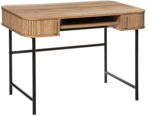 ATMOSPHERA CREATEUR D'INTERIEUR Bureau 2 Portes coulissante Colva - Marron et Noir