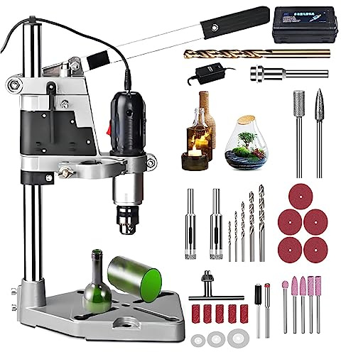 JOSBY Elektrischer Glasflaschenschneider, multifunktionale Flaschenschneidemaschine, 36-teiliges, vielseitiges Rotationswerkzeugset zum Bohren, Schleifen, Polieren und Schneiden von Weinflaschen