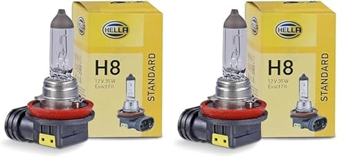 Hella - Glühlampe - H8 - Standard - 12V - 35W - Sockelausführung: PGJ19-1 - Schachtel - Menge: 1-8GH 008 356-121 (Packung mit 2)