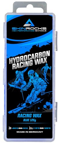 SkinRocks Hydrocarbon Racing Wachs Ski Langlauf Snowboard Cold Wax Blue